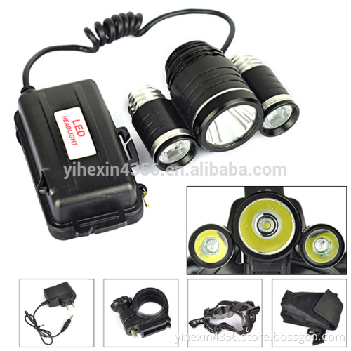 Bourit 3*CREE T6 LED 6000lm High Power Rechargeable Cree Led Headlamp/Bicycle Light+Charger
